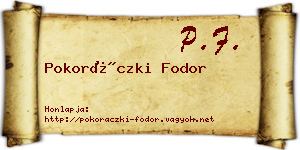 Pokoráczki Fodor névjegykártya
